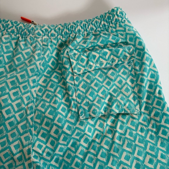 Psycho Bunny Boy Wave Blue White Honeycomb Graphic Print Swim Trunks 10/12 Logo - Picture 5 of 10